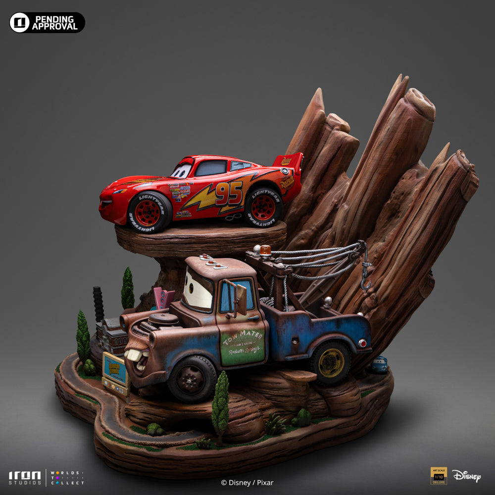 Statue Lightning Mcqueen & Tow Mater - Cars - Deluxe Art Scale 1/10 - Iron Studios