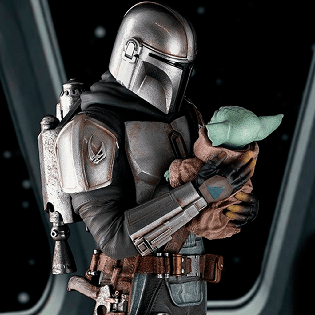 The Mandalorian and Grogu - Star Wars: The Mandalorian - Art Scale 1/10 - Iron Studios