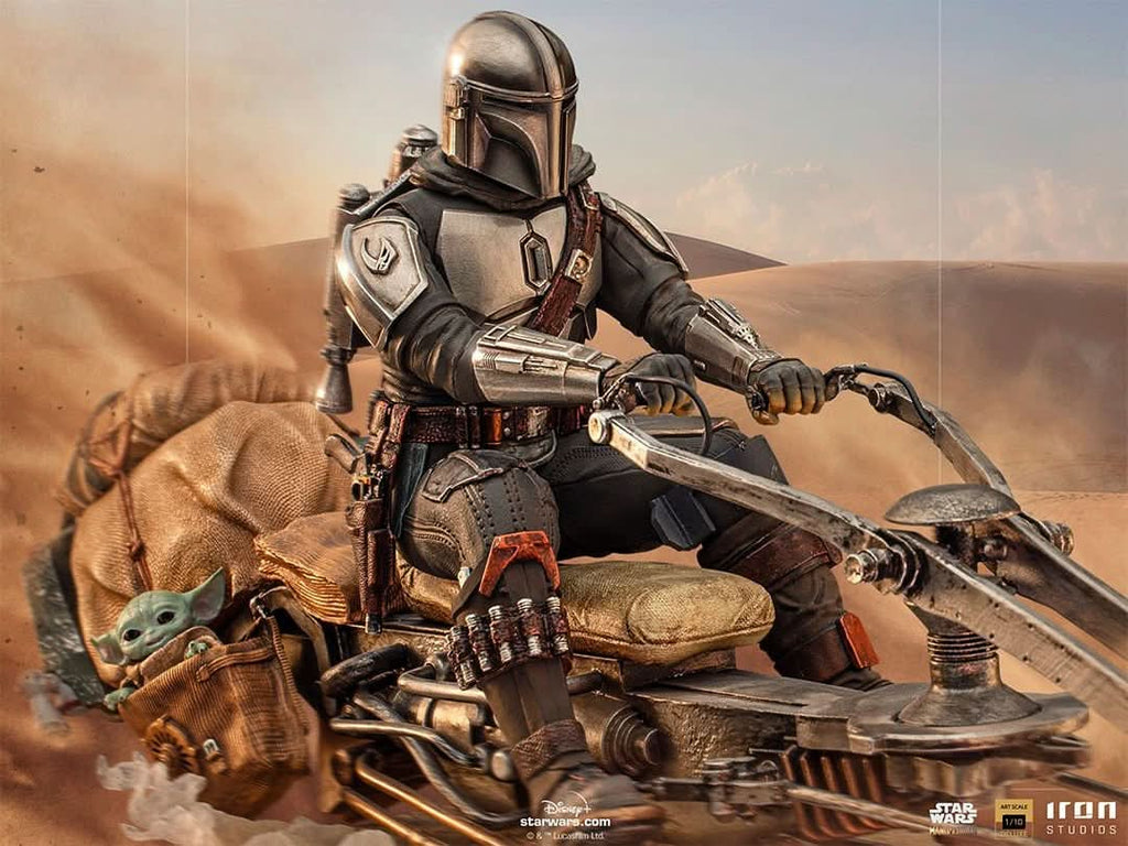 Statue The Mandalorian on Speederbike - Star Wars: The Mandalorian - Art Scale 1/10 - Iron Studios