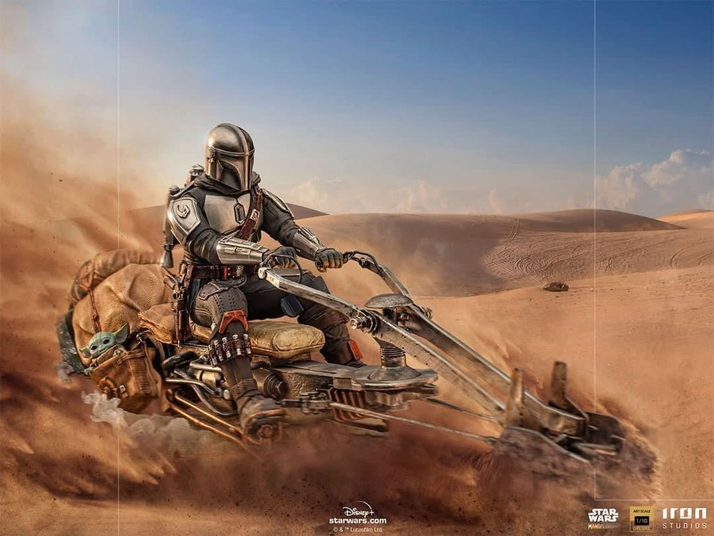 Statue The Mandalorian on Speederbike - Star Wars: The Mandalorian - Art Scale 1/10 - Iron Studios