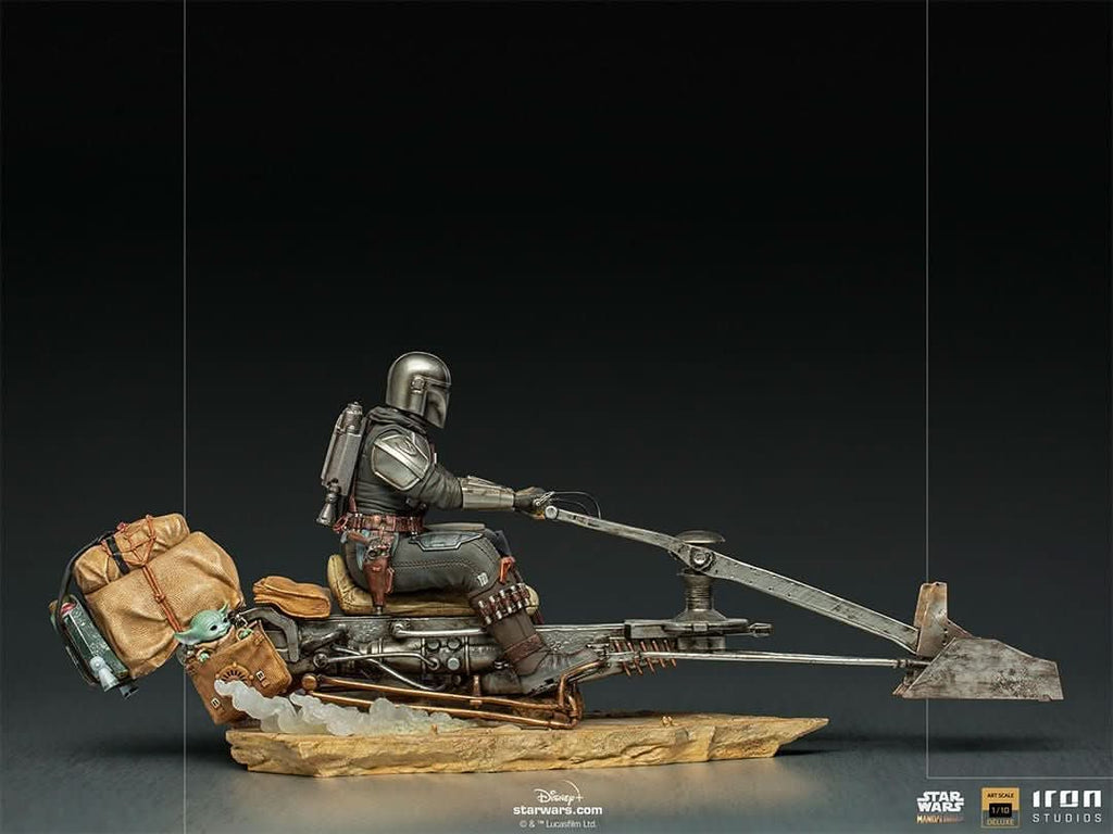 Statue The Mandalorian on Speederbike - Star Wars: The Mandalorian - Art Scale 1/10 - Iron Studios