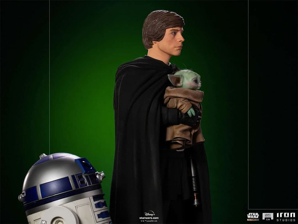 Luke Skywalker, R2-D2 and Grogu - Star Wars: The Mandalorian - Legacy Replica 1/4 - Iron Studios