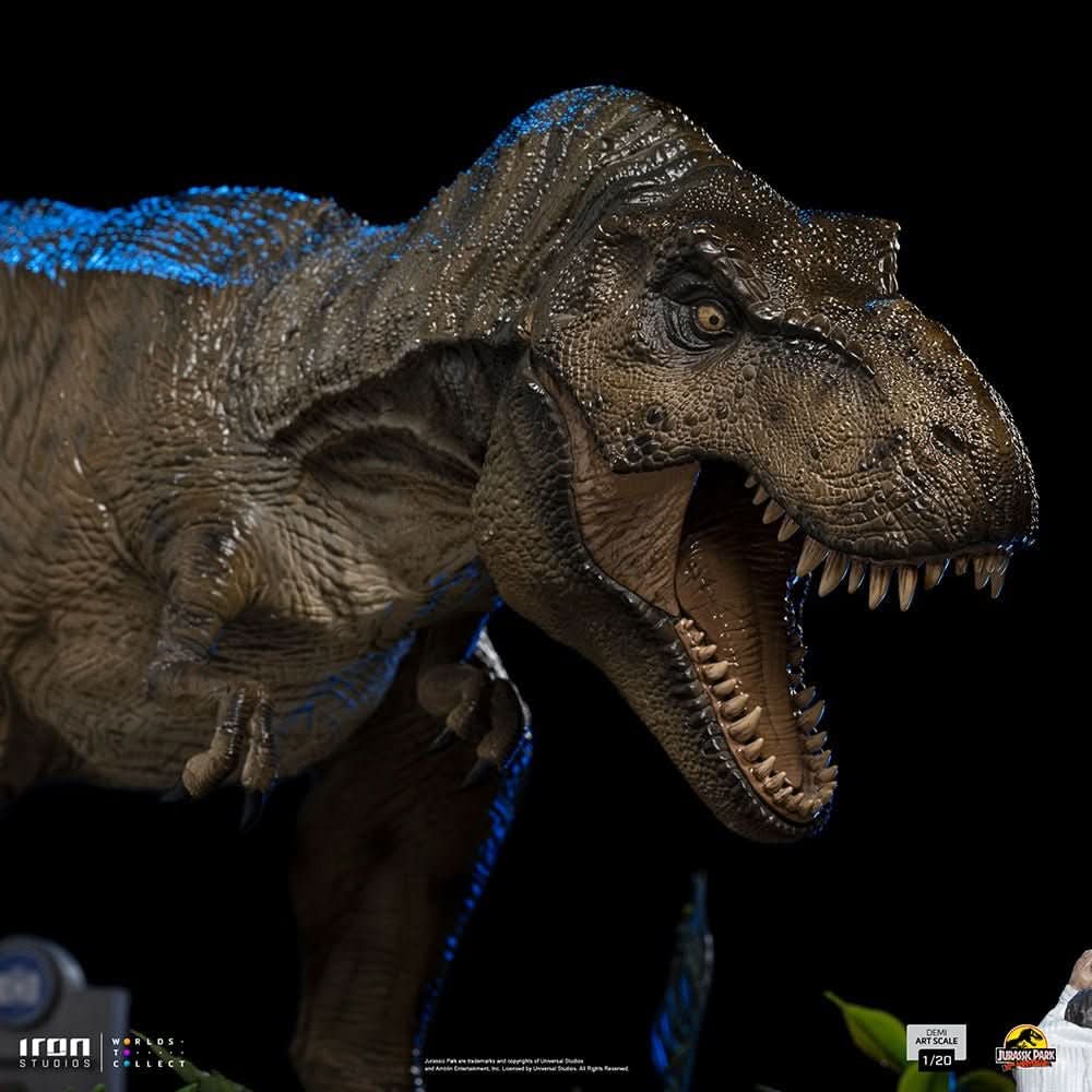 Statue T-Rex Attack Donald Gennaro - Jurassic Park - Demi Scale 1/20 - Iron Studios