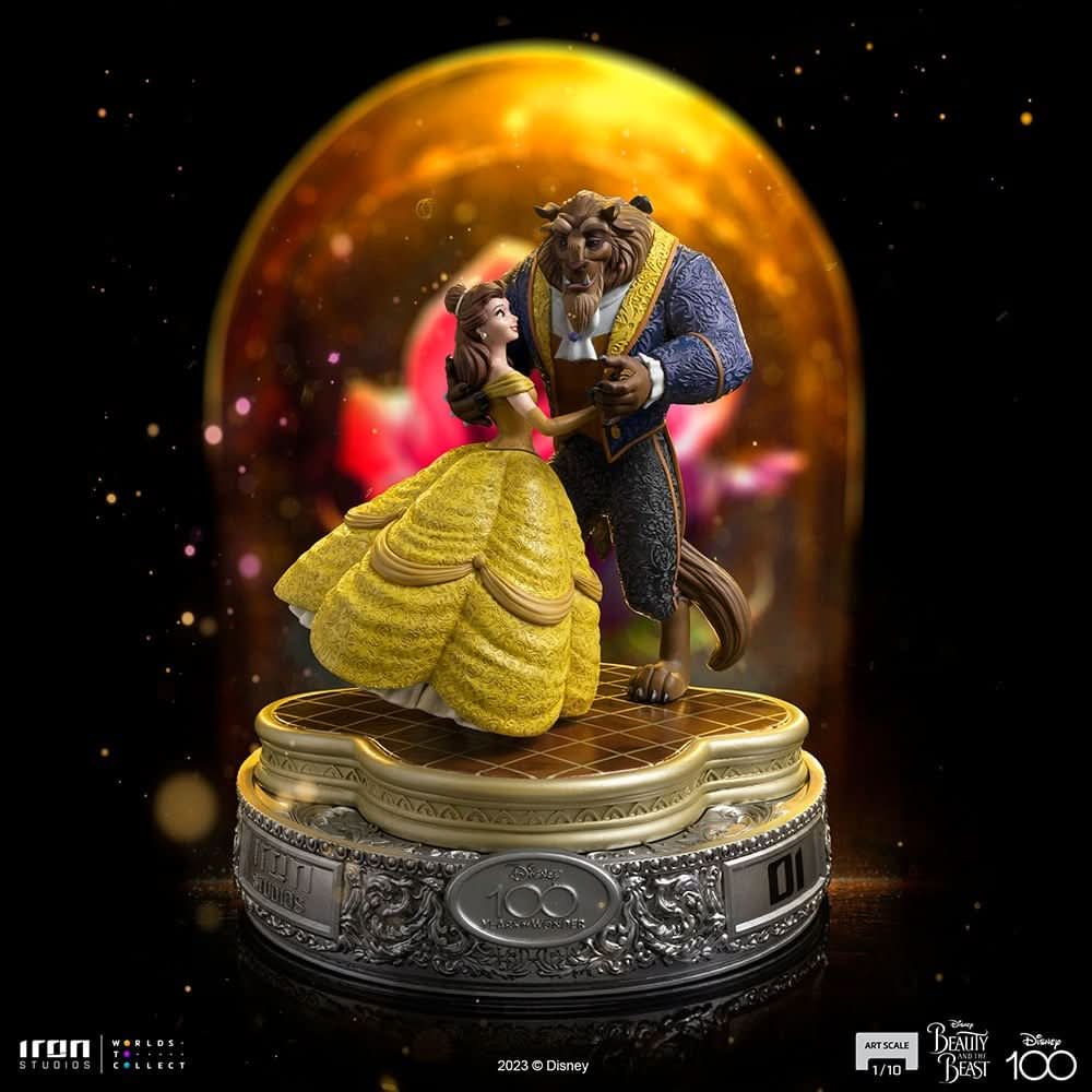 Statue Beauty and The Beast 100 Years Version - Disney 100th - Beauty and The Beast - Art Scale 1/10 - Iron Studios