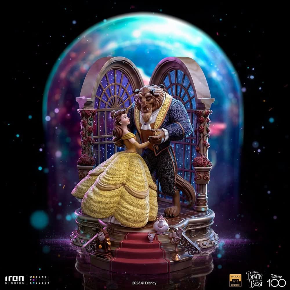 Statue Beauty and The Beast Deluxe - Disney 100th - Beauty and The Beast - Art Scale 1/10 - Iron Studios